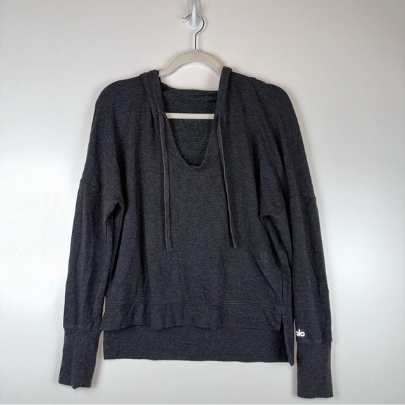 ALO Yoga Charcoal Gray Hoodie - Picture 4 of 7